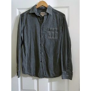 [MOSSIMO] Aztec Pocket Chambray Button-Down